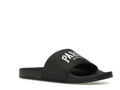 Balenciaga City Pool Slide Paris Black