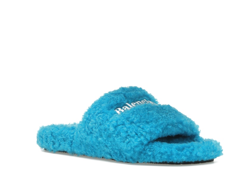 Balenciaga Furry Slide Sky Blue