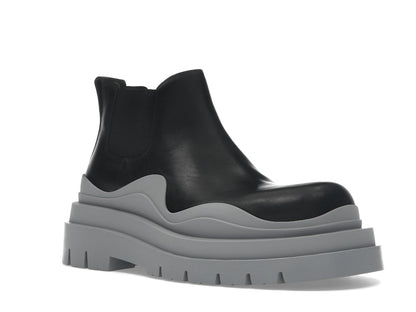 Bottega Veneta Tire Ankle Chelsea Boot Black Vapor
