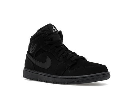 Jordan 1 Mid Black Black White