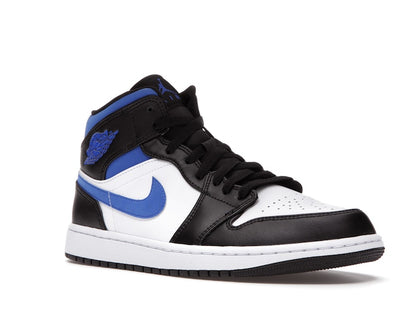 Jordan 1 Mid White Black Racer Blue