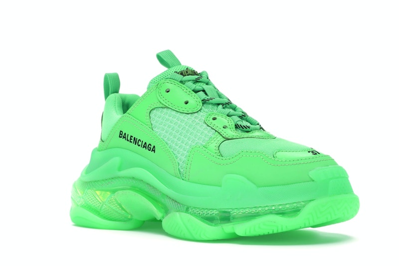 Balenciaga Triple S Neon Green Clear Sole (Women's)