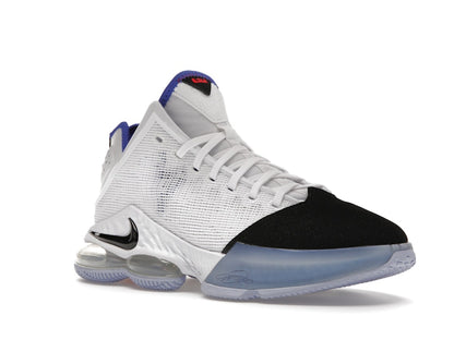 Nike LeBron 19 Low White Medium Blue Siren Red Black