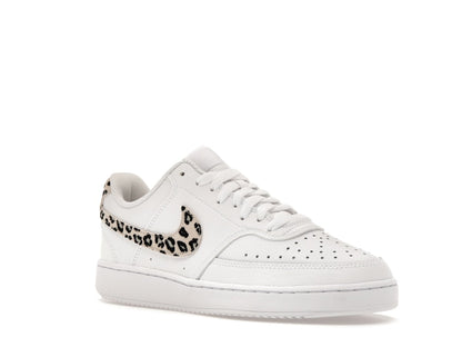 Nike Court Vision Low Leopard Swoosh White (Women's)