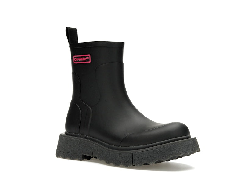 OFF-WHITE Rubber Rain Boot Black