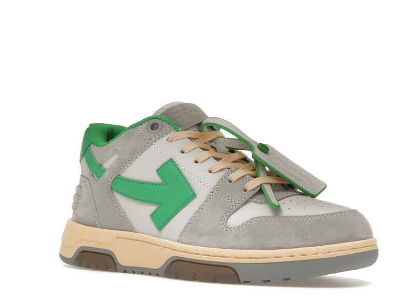 OFF-WHITE Out Of Office OOO Low Tops Light Grey Green