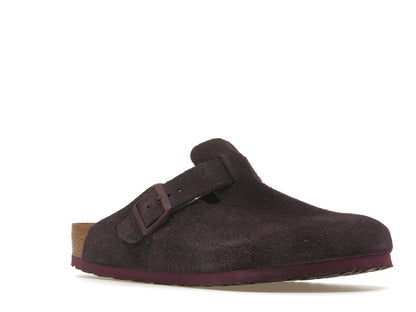 Birkenstock Boston Soft Footbed Suede Wine