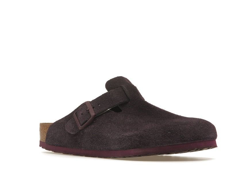 Birkenstock Boston Soft Footbed Suede Wine