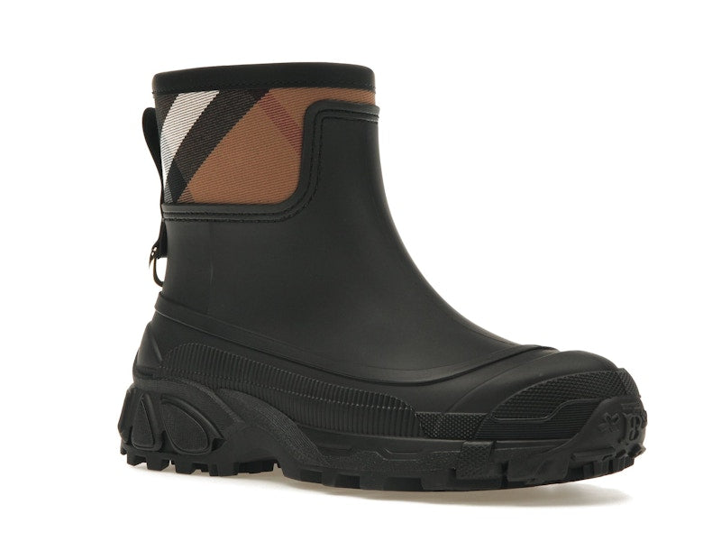 Burberry House Check Rain Boots Black Archive Beige (Women's)