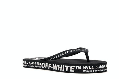 Off-White Logo Typographic Flip Flop Black SS20