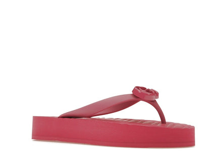 Gucci Chevron Thong Sandal Pink Rubber