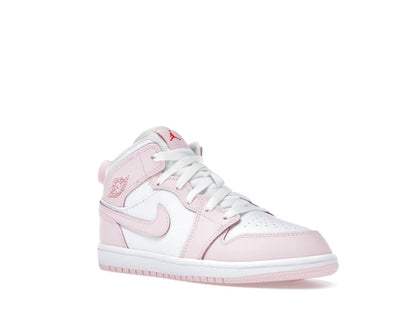 Jordan 1 Mid Pink Foam Fire Red White (PS)