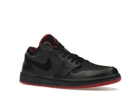 Jordan 1 Retro Low Black Metallic Silver Varsity Red