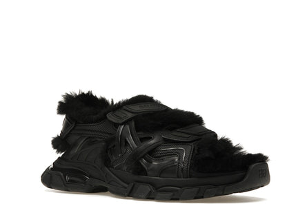 Balenciaga Track Sandal Fake Fur Black
