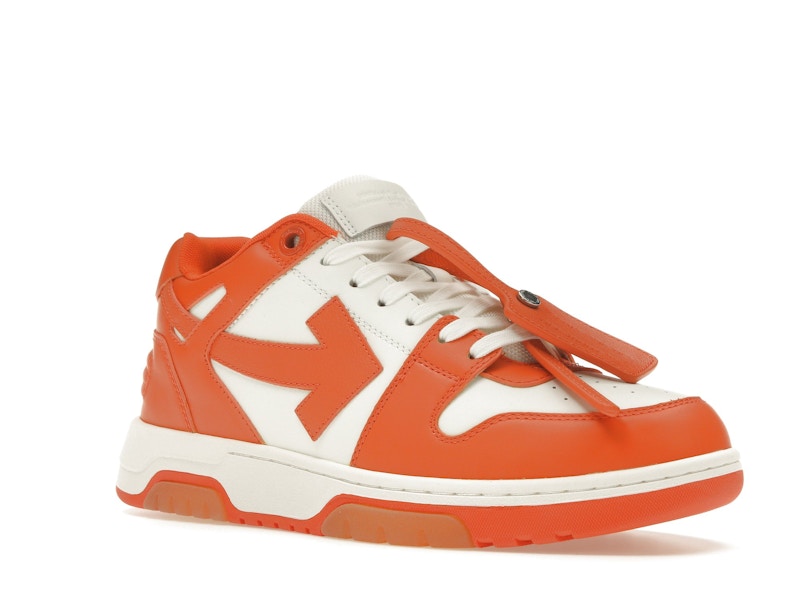 OFF-WHITE Out Of Office OOO Low Tops White Orange