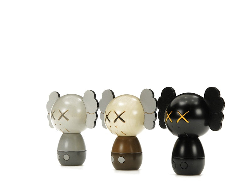 KAWS Holiday Japan Kokeshi Doll Set of 3 (Edition of 1,000) Multicolor