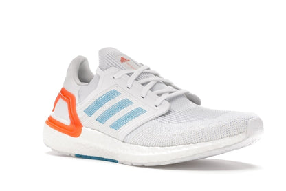 adidas Ultra Boost 20 White Sharp Blue True Orange