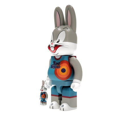 Bearbrick x Space Jam: A New Legacy Rabbrick Bugs Bunny 100% & 400% Set Grey