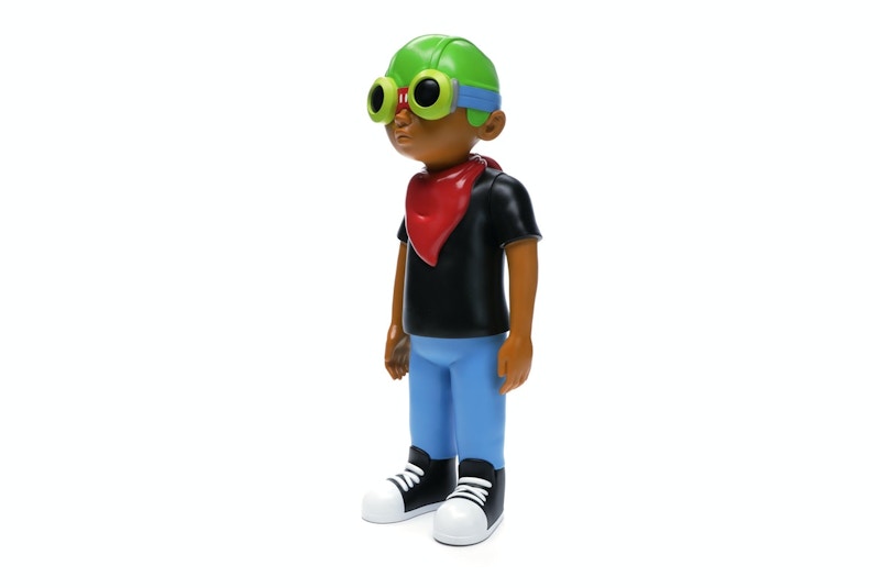 Hebru Brantley x Mindstyle Fly Boy Black Tee Vinyl Figure Multi