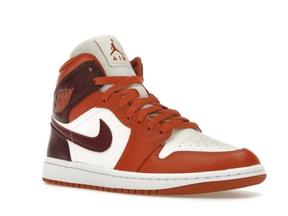 Jordan 1 Mid Dusty Peach Night Maroon (Women's)