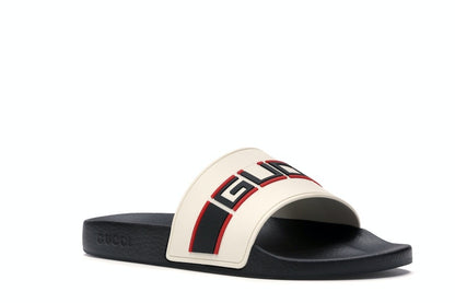 Gucci Stripe Slide White