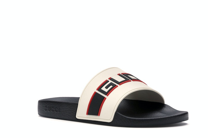 Gucci Stripe Slide White
