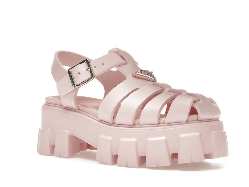 Prada Monolith Foam Rubber 55mm Sandals Alabaster Pink