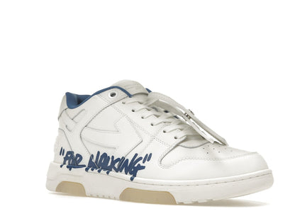 OFF-WHITE Out Of Office "OOO" Low Tops For Walking White White Dark Blue SS22