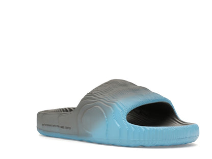 adidas Adilette 22 Slides Grey Semi Blue Burst Mel Core Black