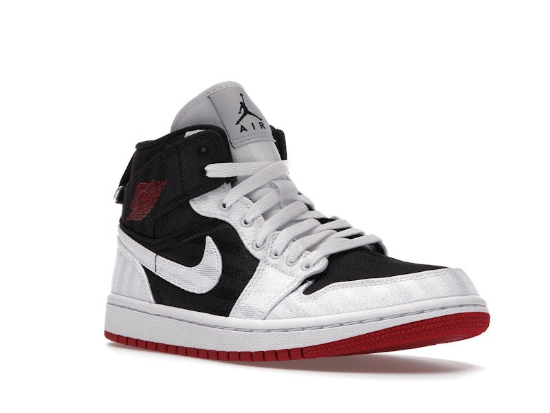 Jordan 1 Mid SE Utility Canvas White Black Gym Red (Women's)