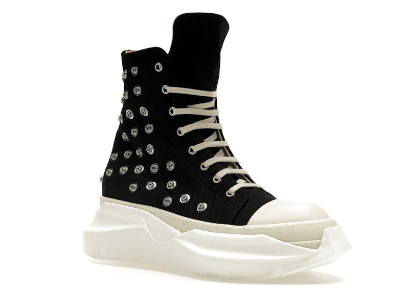 Rick Owens DRKSHDW Abstract Sneaks Studded Eyelets Black Milk