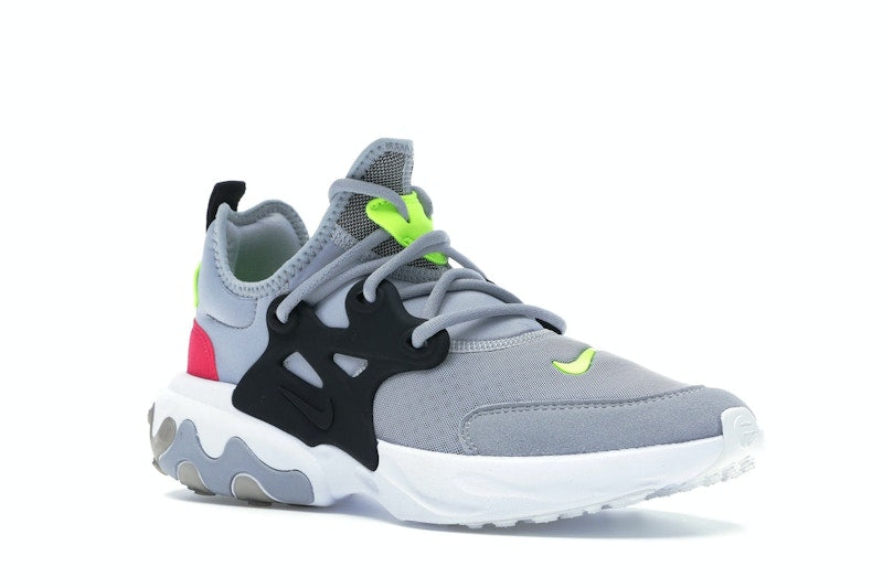 Nike React Presto Wolf Grey Black Rush Pink Volt (GS)