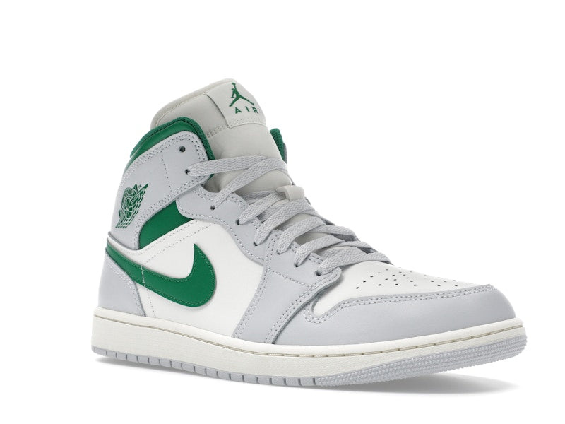 Jordan 1 Mid White Pure Platinum Pine Green