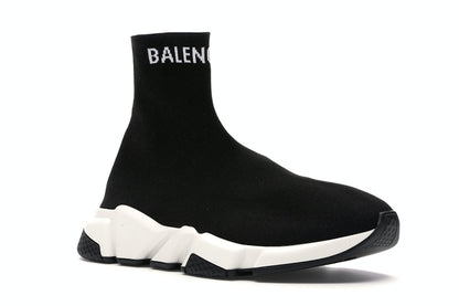 Balenciaga Speed Sock Slip-On Black White