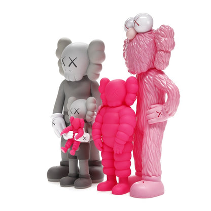 KAWS Family Vinyl Figures Grey/Pink