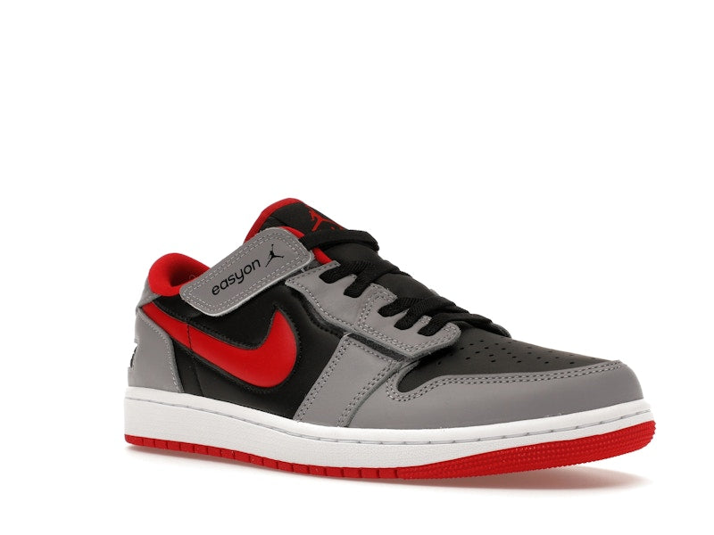Jordan 1 Low Flyease Fire Red Cement Grey
