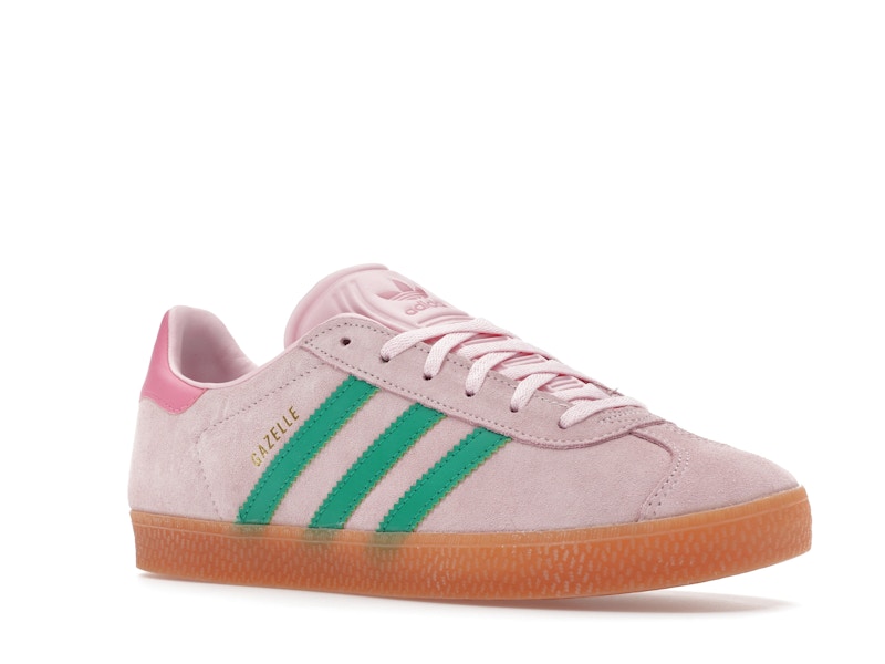 adidas Gazelle Clear Pink Court Green (GS)