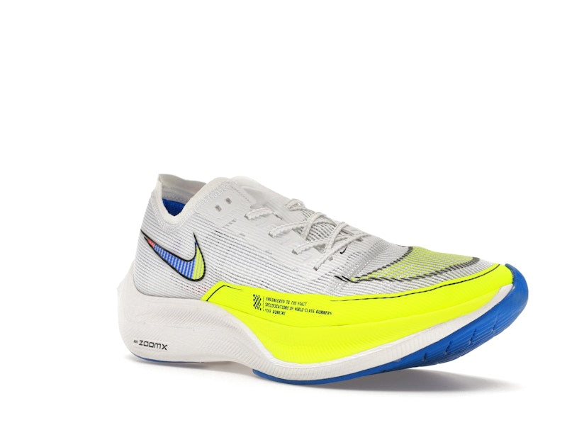 Nike ZoomX Vaporfly Next% 2 White Volt Racer Blue