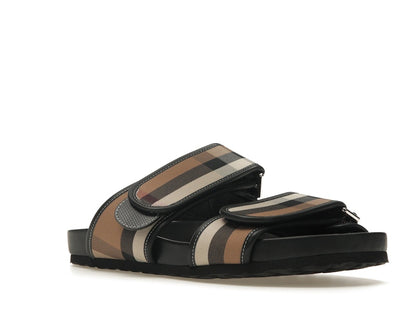 Burberry Check Sandals Birch Brown Black
