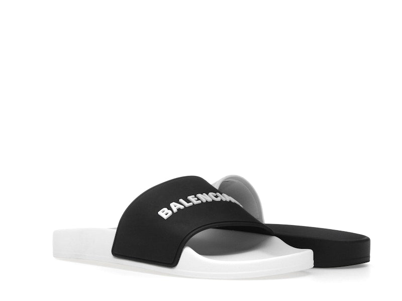 Balenciaga Pool Slides White Black (Women's)