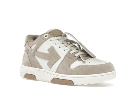 OFF-WHITE Out Of Office OOO Low Tops Beige Natural Suede
