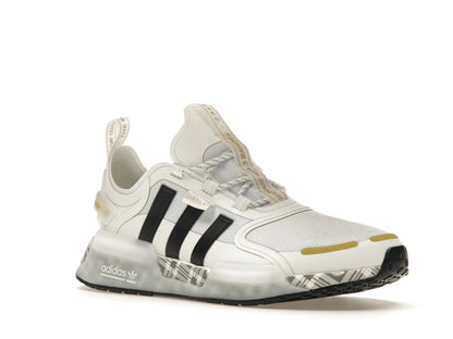 adidas NMD R1 V3 White Black Gold Tartan Trefoil