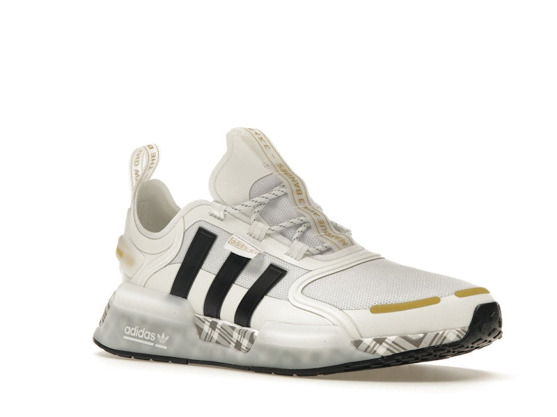 adidas NMD R1 V3 White Black Gold Tartan Trefoil