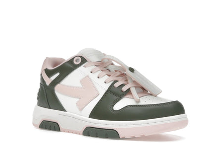 OFF-WHITE Out Of Office OOO Low Tops White Green Pink (Women's)