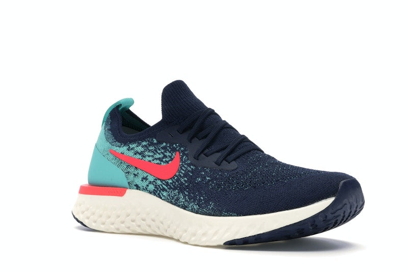Nike Epic React Flyknit College Navy Hyper Jade