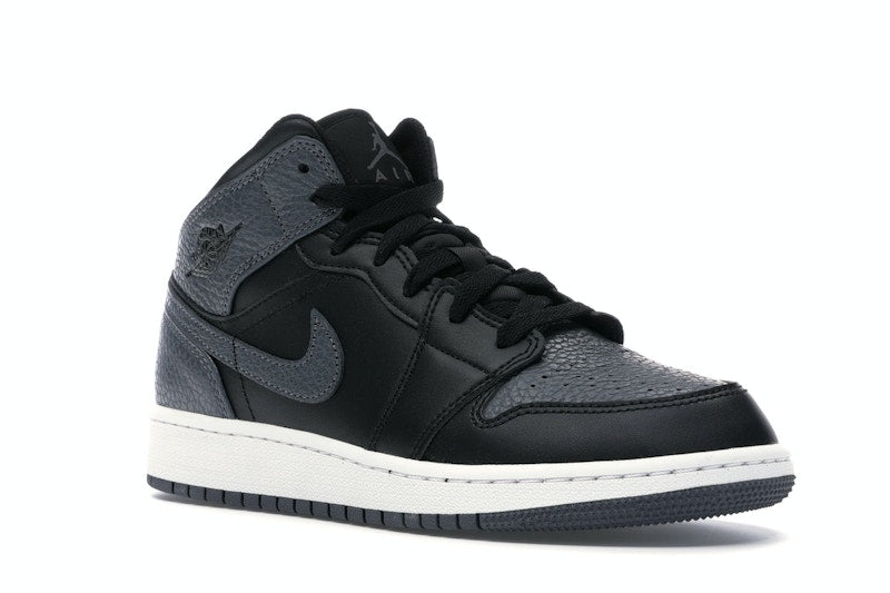Jordan 1 Mid Black Dark Grey (GS)