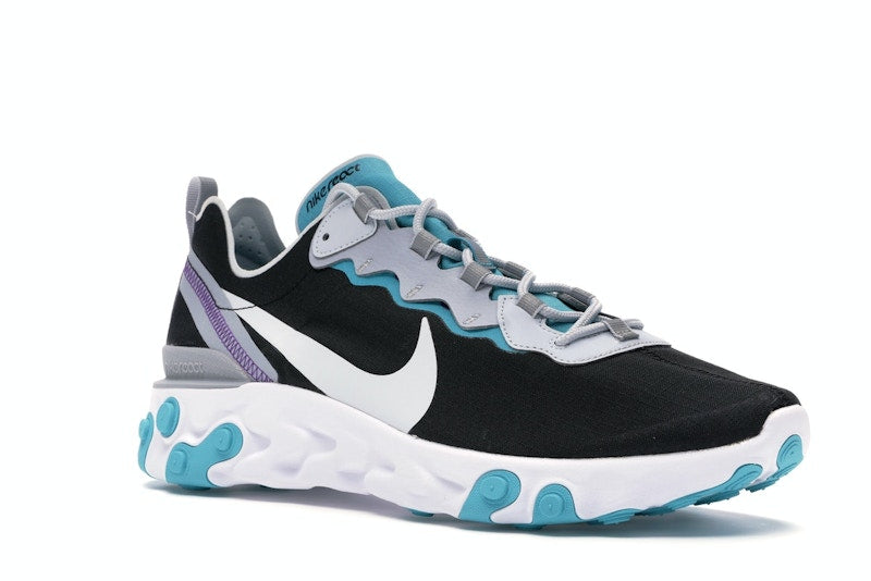 Nike React Element 55 Black Pure Platinum Teal Nebula