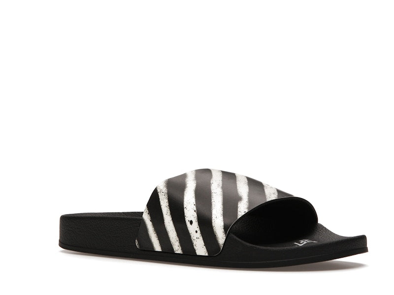 Off-White Spray Stripes Slides Black