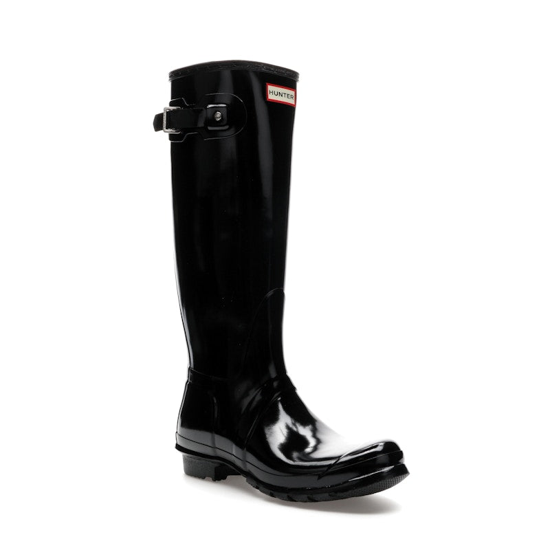 Hunter Original Tall Gloss Rain Boots Black (Women's)