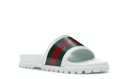 Gucci Web Slide Sandal White
